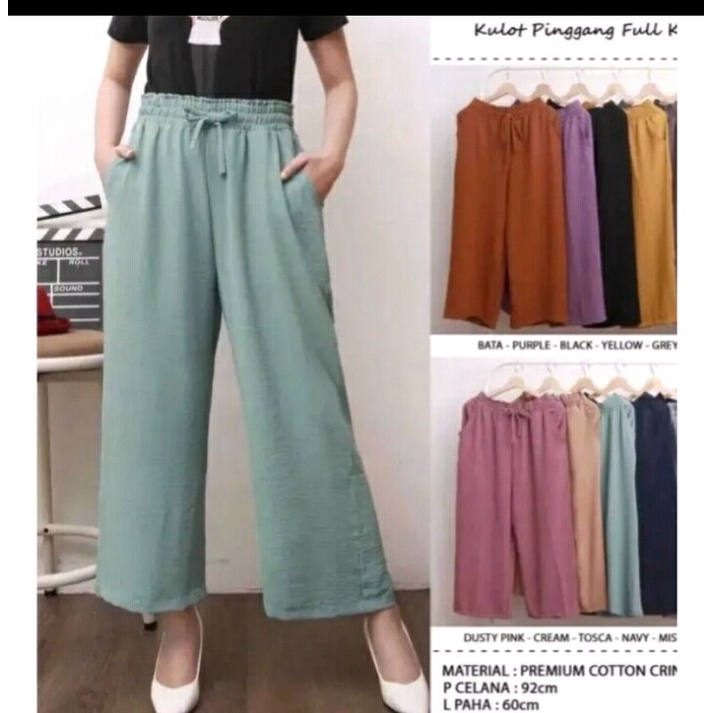 RUBY CRINKLE CULLOTE//CELANA KULOT CRINKLE PREMIUM
