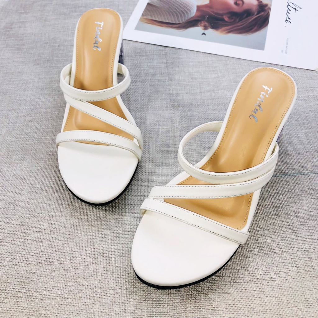 High Heels Kaca Wanita Elegant Sendal Hak Tinggi Cantik Pesta Sandal Cewek Kekinian HL-003