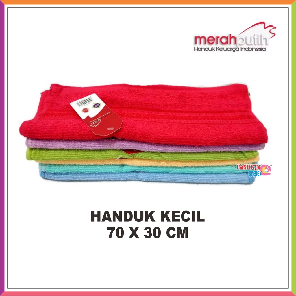 HANDUK MERAH PUTIH KECIL 70X30 CM