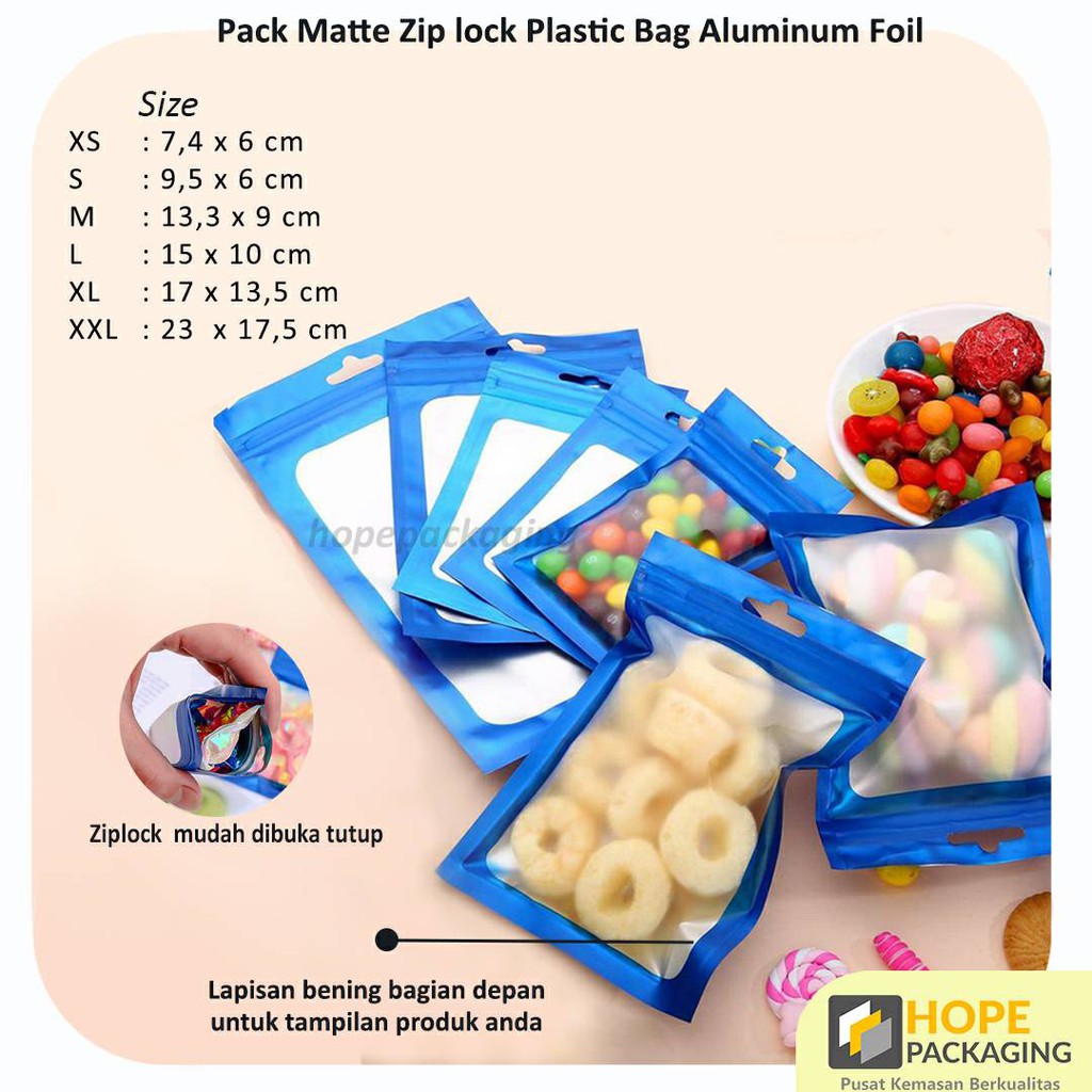 Plastik Klip 6 Ukuran  | Plastik Ziplock aluminium foil | kemasan packaging