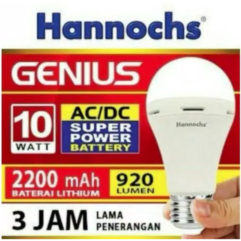 Hannochs Lampu Emergency Led AC/DC Genius 10 watt