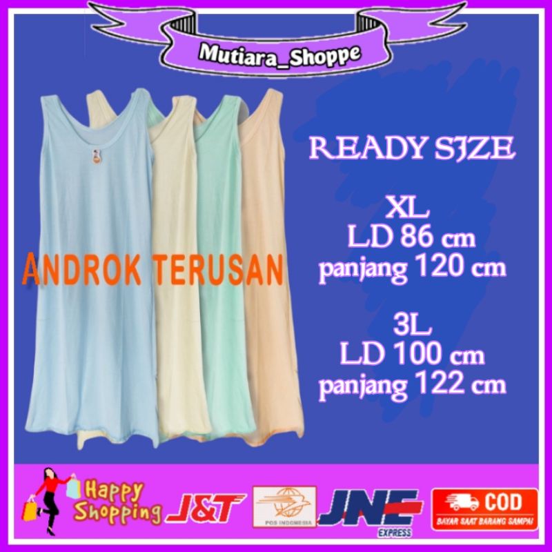 Handrok Androk Terusan Panjang Wanita Dewasa / Daleman Wanita Muslimah