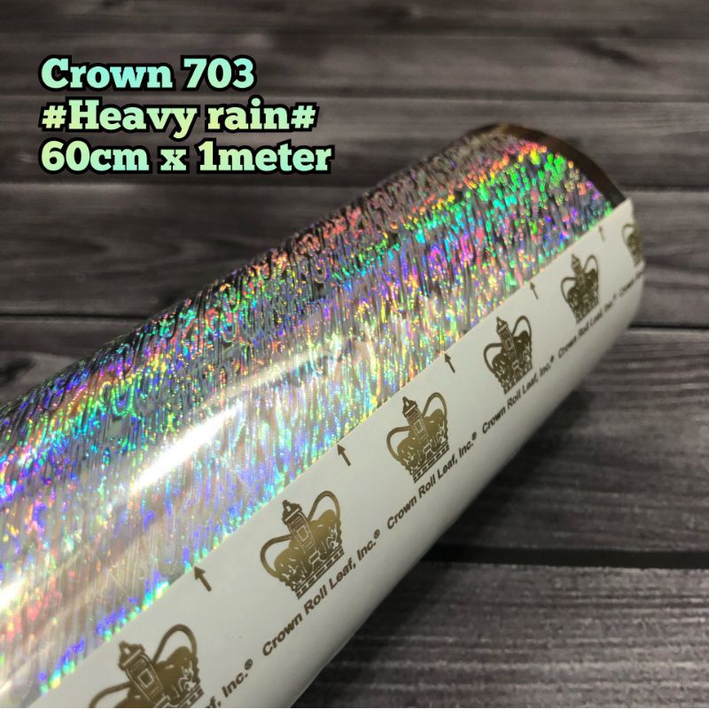 hologram hot stamping foil lure dan metal jig - USA/ CROWN ORIGINAL- motif Heavy rain- lebar 64cm