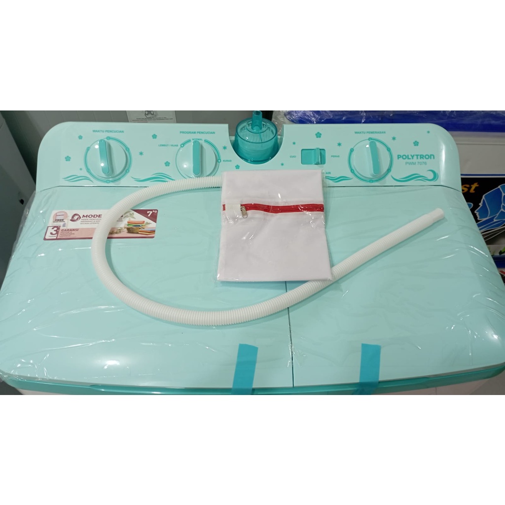Mesin Cuci 2 Tabung Polytron PWM 9076 9 Kg Garansi Resmi Khusus Jawabarat Jabodetabek (Kota bandung dan Cimahi Bisa COD)
