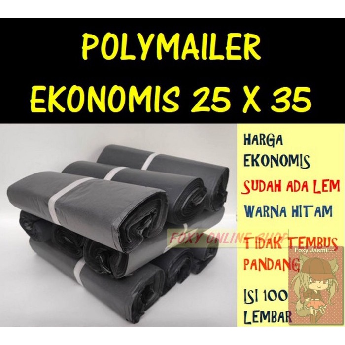 

PLASTIK PACKING POLYMAILER 25X35 ISI ±100 ECONOMY