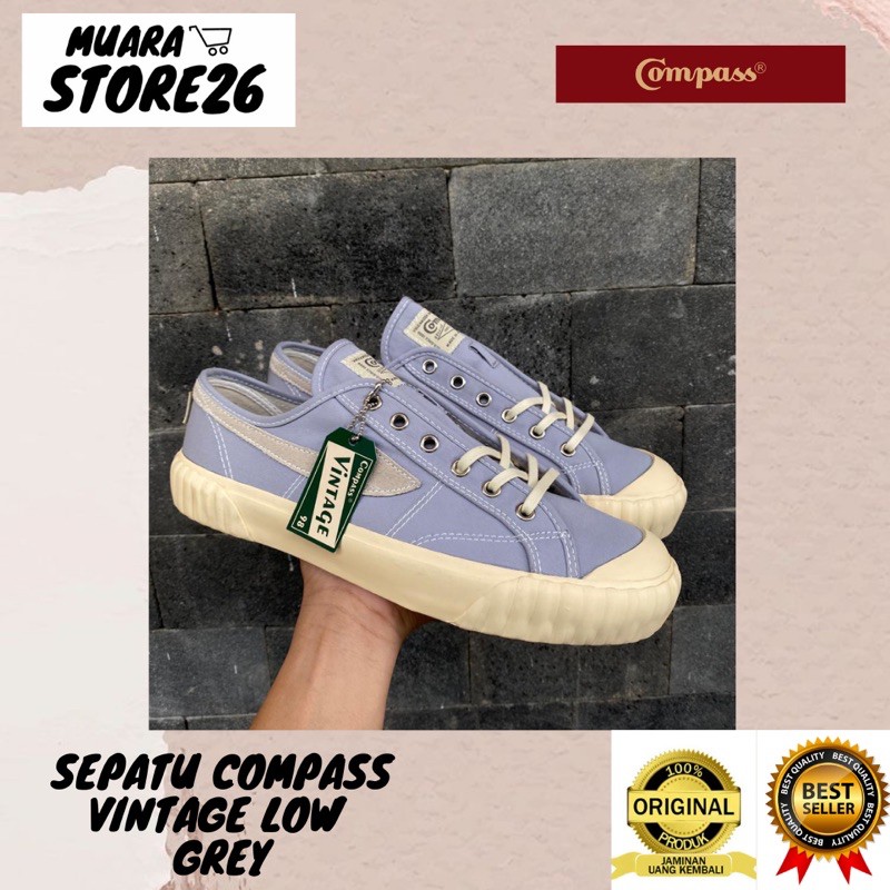 Sepatu Compass Vintage Low Grey