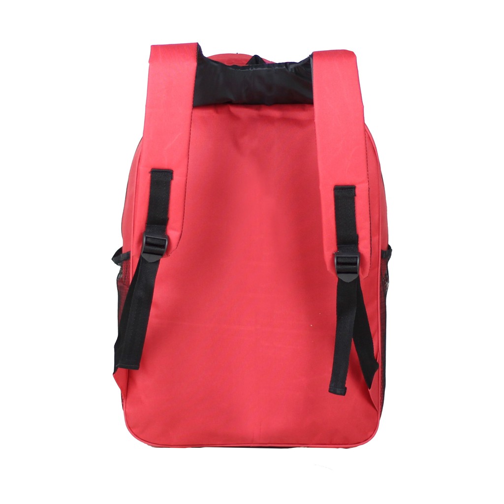 Tas Punggung Ransel SD SMP Cowok Backpack Polo Essential Merah Laki-Laki Berkualitas Bonus Rain Cover Keren Awet