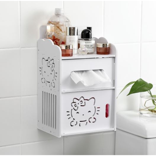 Rak Dinding Minimalis Gantung Tissue Toilet Serbaguna Anti Air - DW028