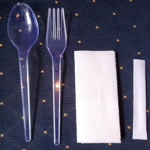 Paket sendok garpu tisu tusuk gigi