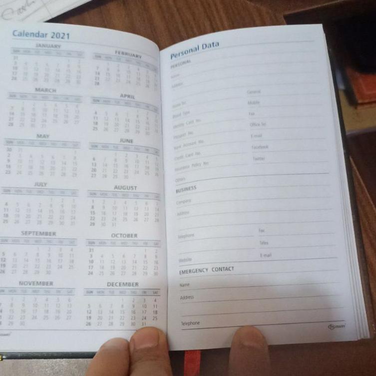 

IXZ agenda pocket 2021 produck th kertas putih Ori