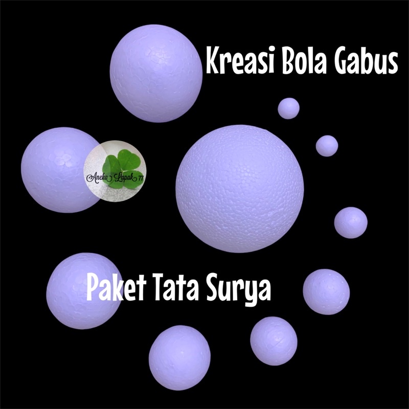 Paket Tata Surya Planet Matahari Bola Gabus Styrofoam 10 pcs prakarya bola gabus mulus