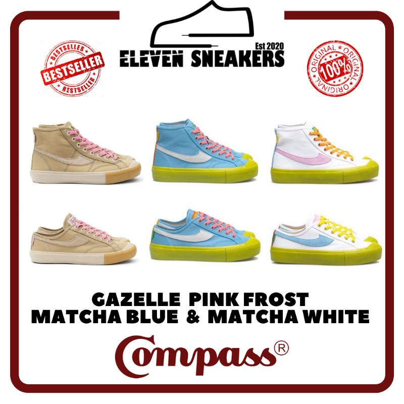 Compass Gazelle hi & low matcha white / matcha blue / pink frost