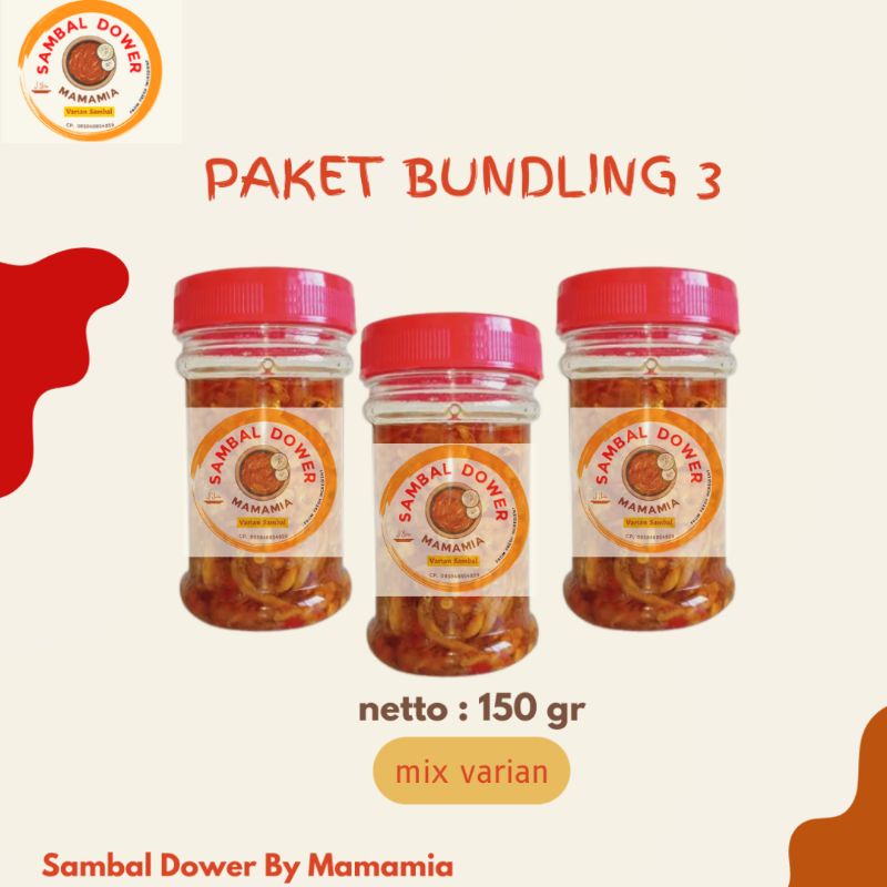 

PAKET BUNDLING 3 MIX VARIAN SAMBAL - SAMBAL DOWER By MAMAMIA