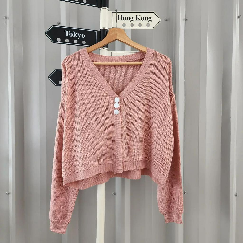 [CYC | COD] REALPICT | Outwear 3Mentos Outher Rajut | Knit Outer Crop Wanita Balon Trendy Murah