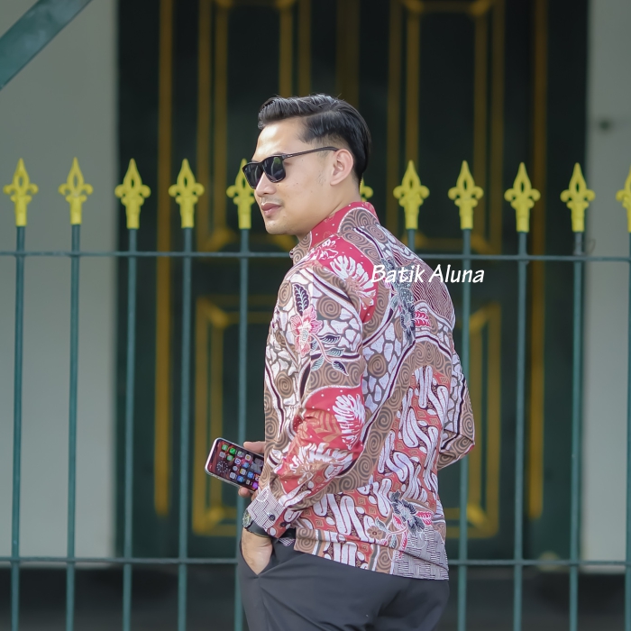 Batik pria lengan panjang Kemeja Atasan Baju batik pria laki laki lengan panjang premium cowok solo