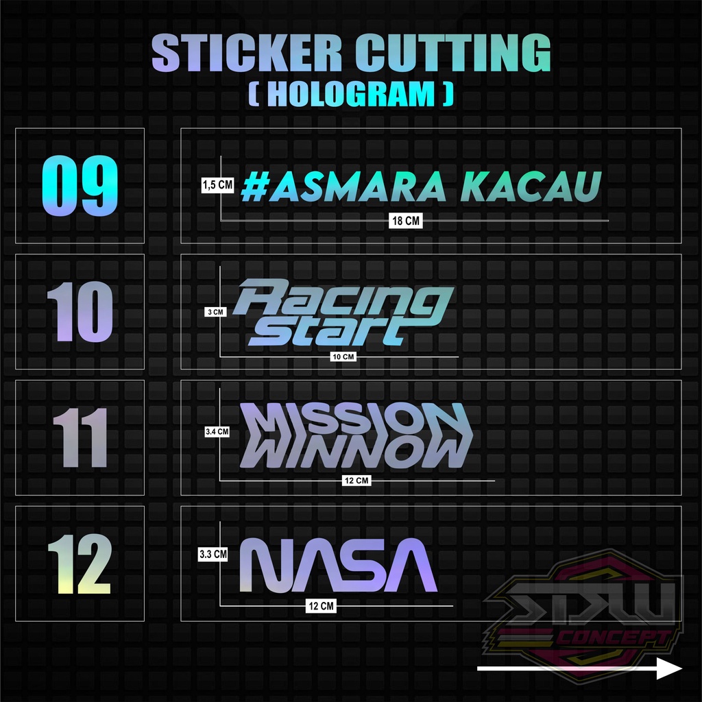 Sticker Cutting Hologram Stiker Motor Variasi