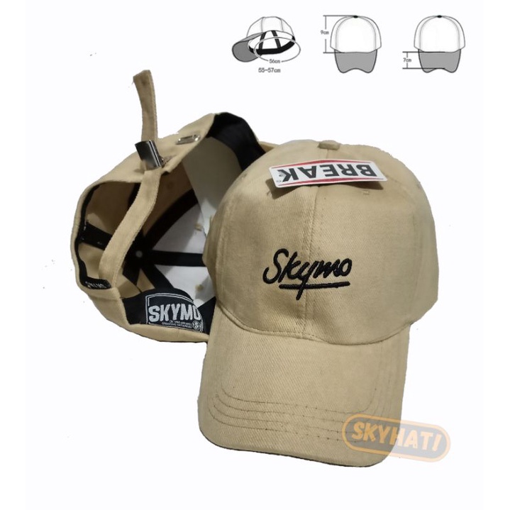 Topi Distro Baseball Pria Polos Custom Cap Skymo Unisex Pria Wanita