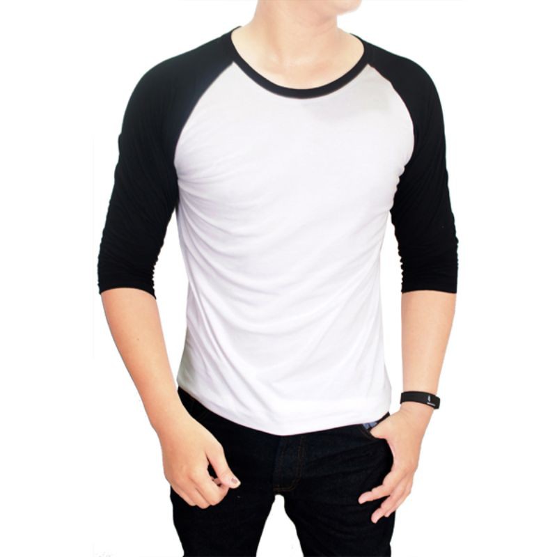 Busana Kekinian Simple Keren Tshirt Raglan Smart Kasual - POL 26