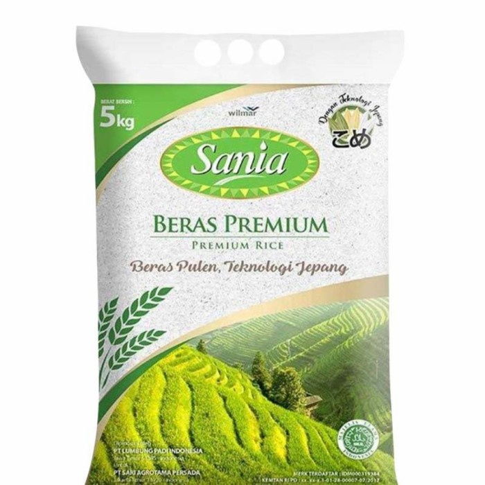 

978Eq0010W Beras Sania 5 Kg Murah W5Q40112