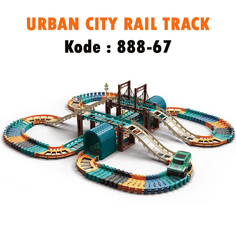 Mainan Anak Mobil Mobilan Urban City Rail Track Outerspace Track City Truck Rel