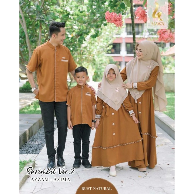 Ready Stock Sarimbit Azzam Azima by Hawa/Azzam Azima Family Series/Sarimbit by Hawa/Gamis Sarimbit M