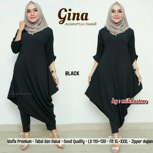 Gina asimetris tunik
