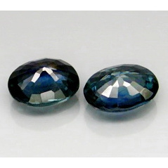 Matching Pair Oval 7x5.5 1.86tcw Natural Unheated Blue Sapphire YZ696