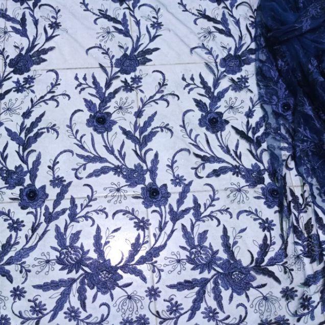 ❉ Kain Brokat Tile Tulle 3D [ 3 Dimensi ] Bahan Kebaya Dan Gaun Brokat Tile ✶