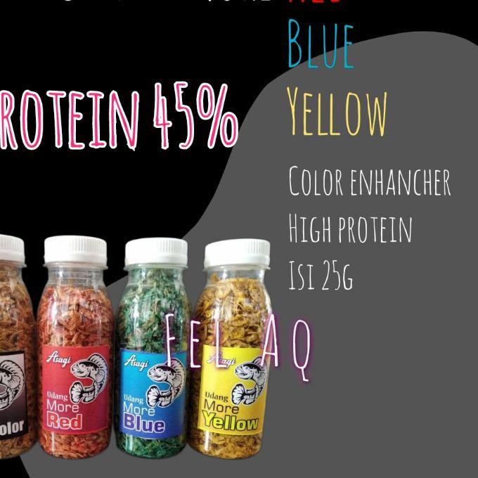 ✅HAPPY SHOPPING❤Asagi Udang More Red Blue Yellow 25g Color Carophyll Pakan Ikan Channa Cana Predator