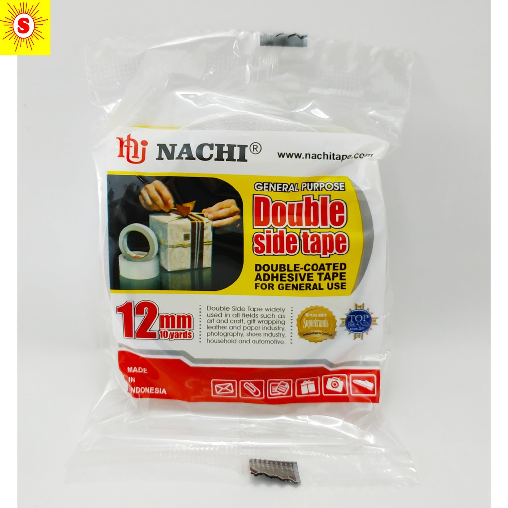 

Isolasi Dua Sisi Double Tape Nachi 1/2 Inch 12 mm x 10 Yard