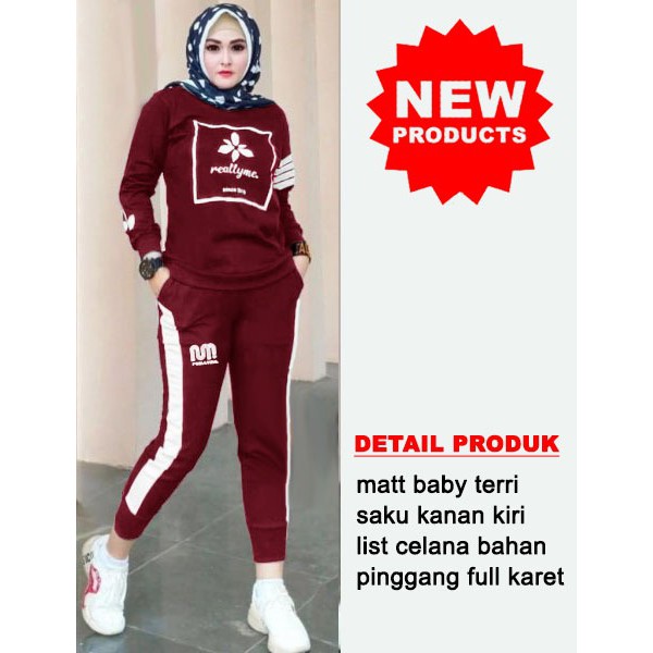 CTN Baju setelan training PRILLY best seller termurah