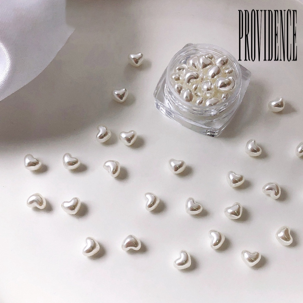 Providence 1 Kotak Mutiara Imitasi Bentuk Hati Untuk Dekorasi Nail Art DIY