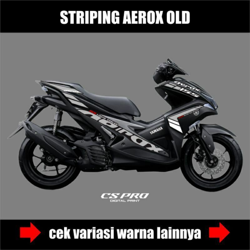 Striping Aerox 155 Old-Sticker Decal Variasi List Body Motor Yamaha Aerox 155 Old