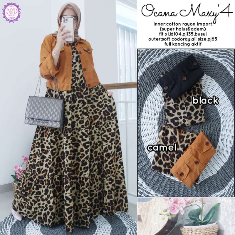 Ocana Maxy Dress #4 Terbaru Gamis Set Jacket Dan Maxy Terbaru Ld 104
