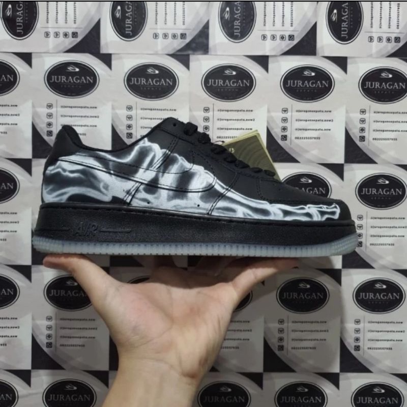 Nike Air Force 1 Skeleton &quot;Black&quot;