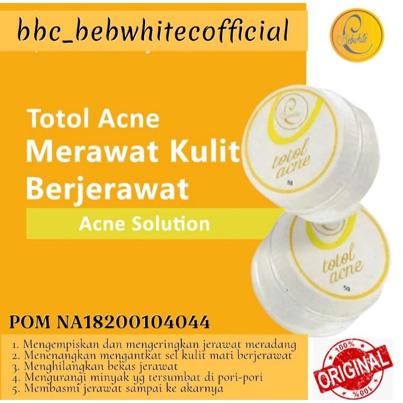 Beb White C BBC Totol Acne Cream Penghilang Jerawat Original BPOM Distributor Resmi
