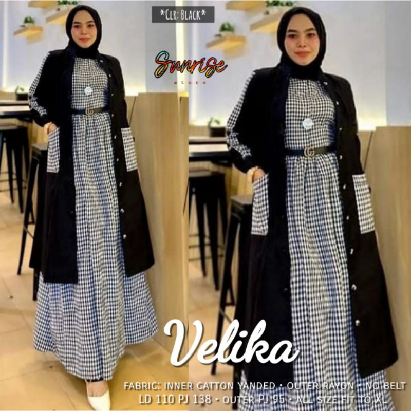 VELIKA SET/BAJU SETELAN OUTER/SETELAN WANITA TERBARU/SETELAN TERLARIS