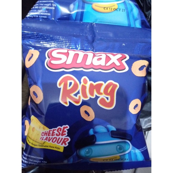 Ciki Smax Ring Rasa Keju 12g/Renceng Snack Chiki Keju Makanan Ringan