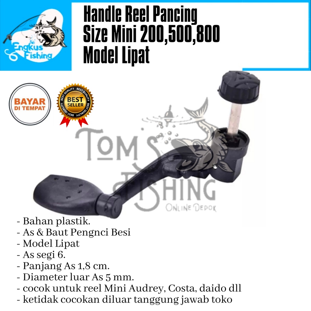 Handle Reel Pancing Reel Mini 200 - 800 Audrey, Costa, Daido dll Plastik Murah - Engkus Fishing