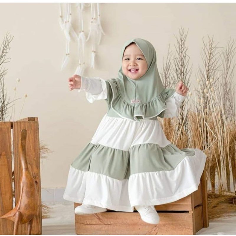 GAMIS ANAK PEREMPUAN SYAKIRA NAYA UMUR 1-6TAHUN GAMIS ANAK
