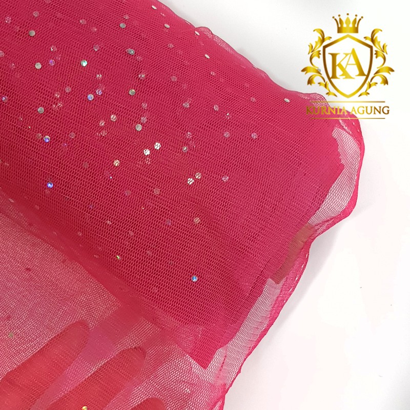Kain Tile Tulle Gliter Sprinkle Tile Diamond Halus 170 cm GUlungan Roll Murah Glitter