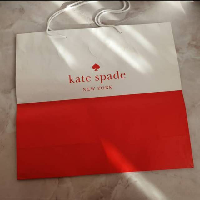 

Paper bag kate spade ks putih merah besar ori asli ready murah