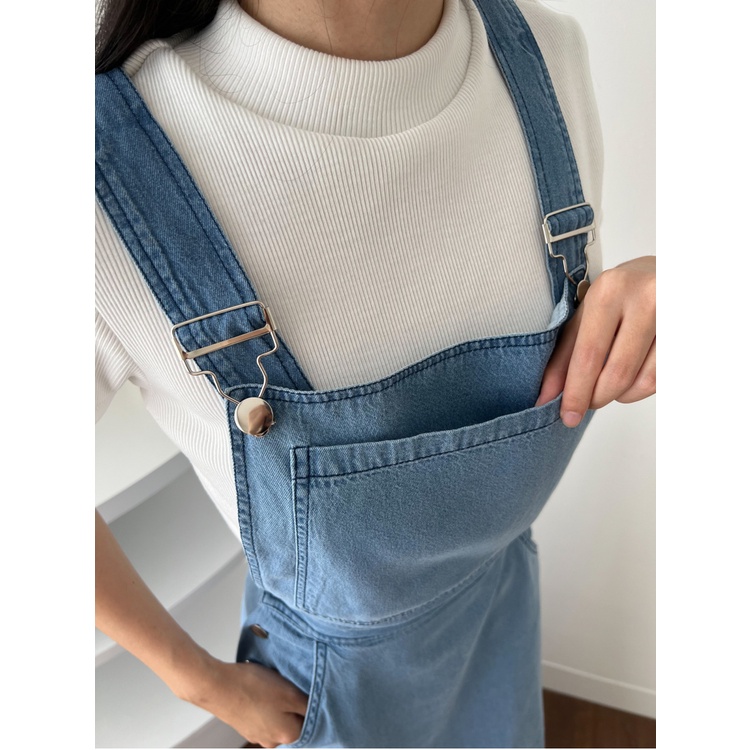 Kadaka D-0204 Overall Dress Denim Jeans Korea