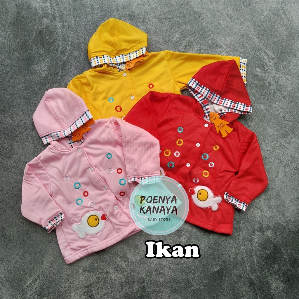 JK16 Jaket Kupluk Bayi Perempuan Renda-7