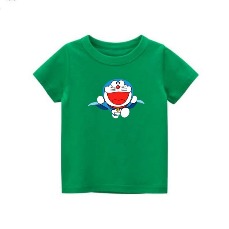 Kaos Anak Doraemon Baju Oblong Anak Unisex Cowo Cewek Kaos Anak Usia 2 sampai 10thn