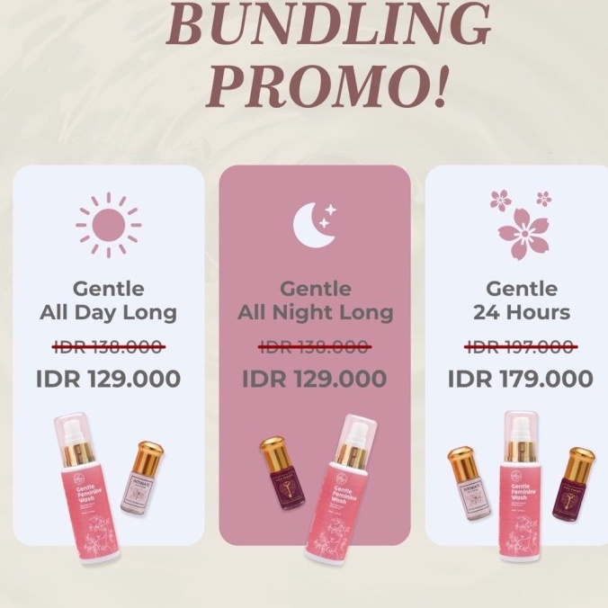 Paket Bundle Allmamaneed Parfum  Wanita GENTLE FEMININE WASH INTIMATE LOVE POISON All Day Bundling Secret Spray