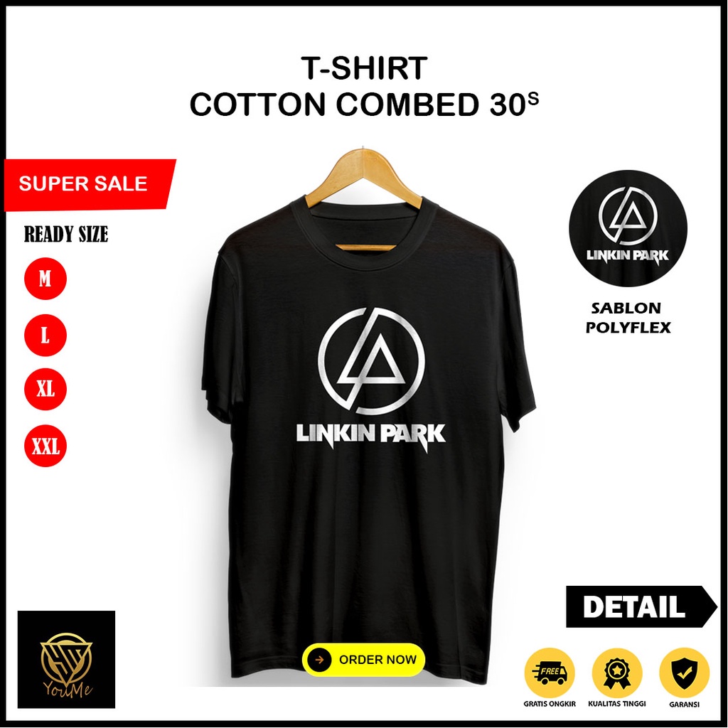 Kaos Distro Pria Dewasa Musik Band Linkin Park Circle Original Keren Premium Cotton Combed 30s