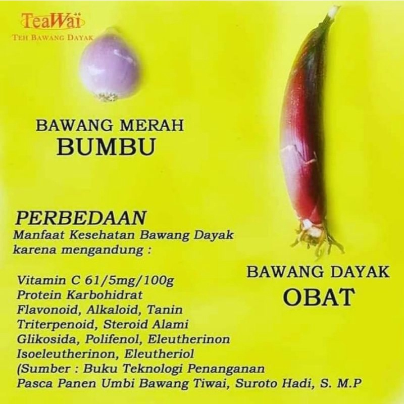 Teh Bawang Dayak TeaWai asli Kalimantan Kutai Katanegara oleh oleh Borneo