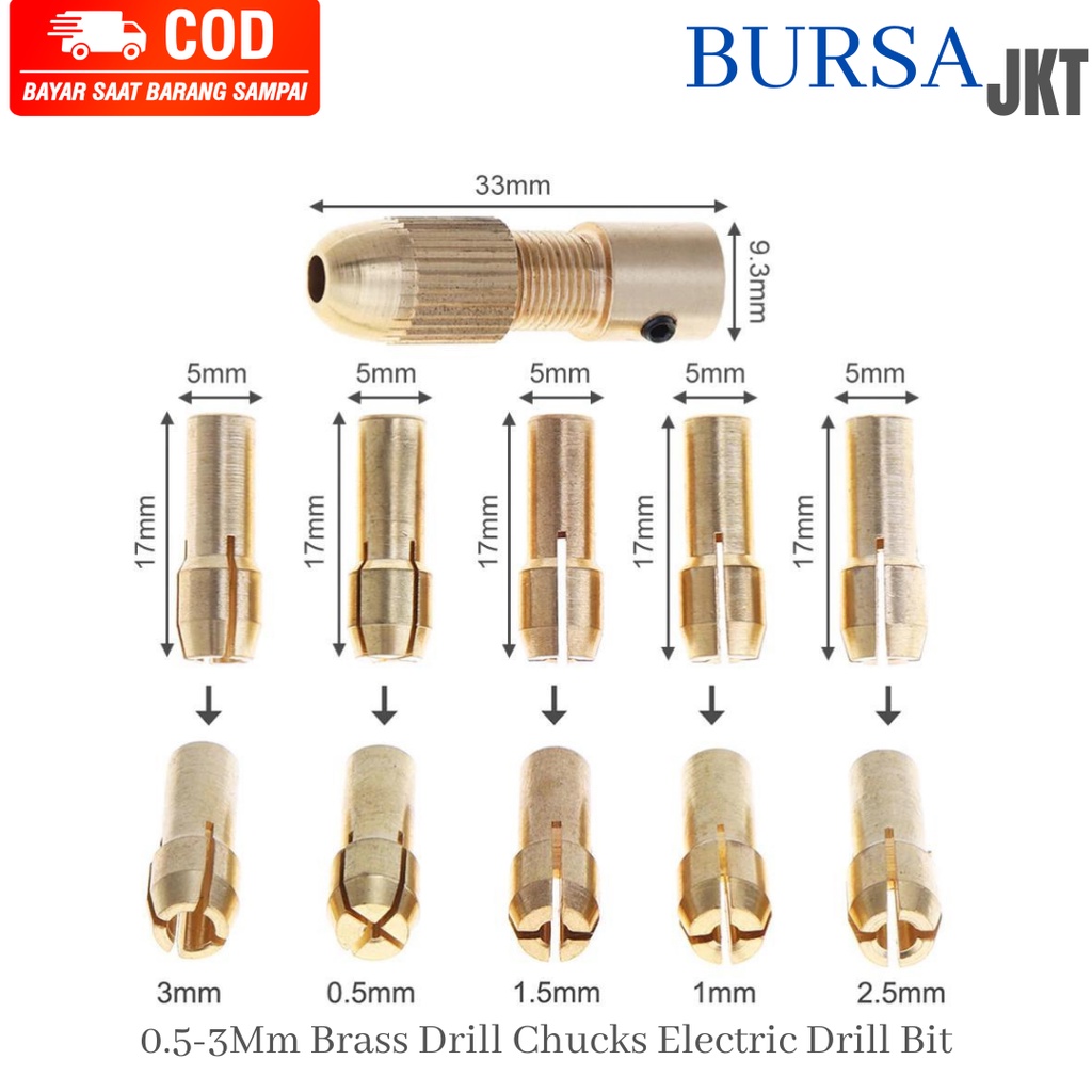 KEPALA MESIN BOR TUNER GRINDER FOREDOM CHUCK SET 7 PC