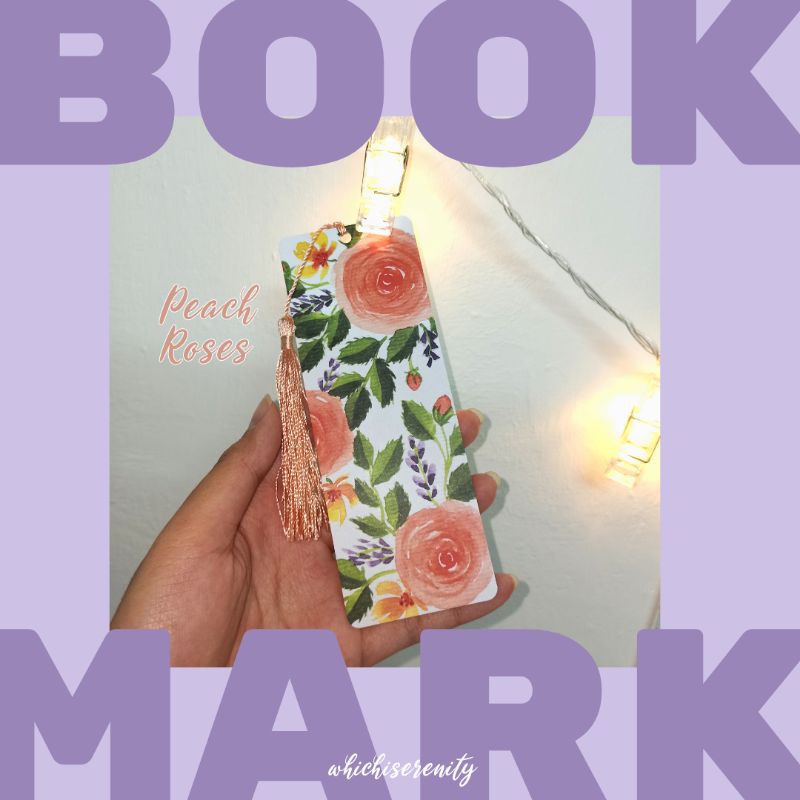 

Peach Roses Art Print Bookmark - Pembatas Buku by whichiserenity 18